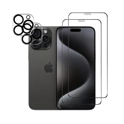 Obrázok produktu pre Ochranné sklo na fotoaparát Ochranné sklo pre iPhone 15 Pro Max 2-pack pancierová fólia na displej fotoaparátu sklenená fólia