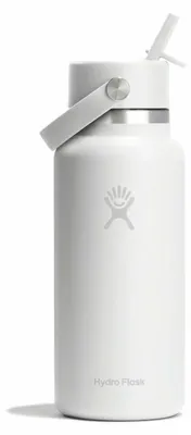 Produktbild von Hydro Flask – Thermosflasche mit breiter Öffnung und flexiblem Trinkhalm, 32 oz, Farbton: Weiß