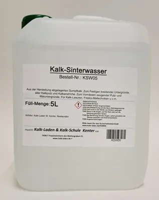 Produktbild von Kalk-Sinterwasser, hochrein, zum Festigen und Vornässen von Untergründen, 5 Liter, im Kanister