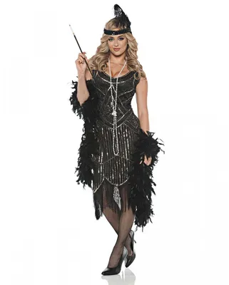 Produktbild von Charleston Gatsby Girl Kostüm für Fasching & Halloween Größe: L