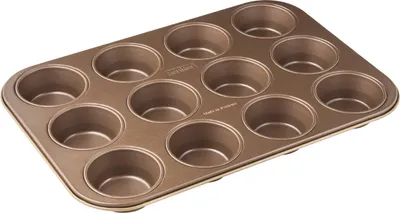 Obrázek produktu pro Forma na muffiny 12 ks Zenker 7358, 7 cm, keramický povrch ILAG Premium, zlatá