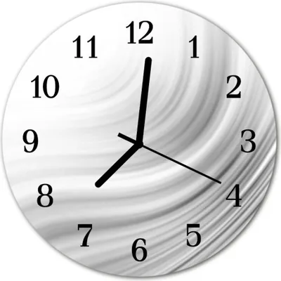 Produktbild von Glasuhr Wanduhr Küchenuhr Echt-Glas 30fi cm Abstraktes weiß