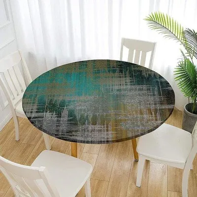Produktbild von Donkergroene Polyester-Tischdecke 150 cm