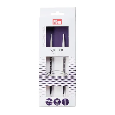 Obrázok produktu pre Prym 215806, Kruhová ihlica na pletenie, Biela, Plast, 800 mm, 5 mm, 1 kusov