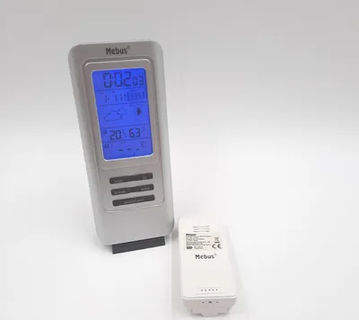 Produktbild von Mebus Wetterstation Außensensor Thermometer Hygrometer Funkuhr Multifunktionales Display Swift Information