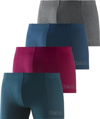 Produktbild von Bench Boxer Boxershorts für Herren 4 -teilig blau, anthrazit-meliert, petrol, bordeaux Größe L
