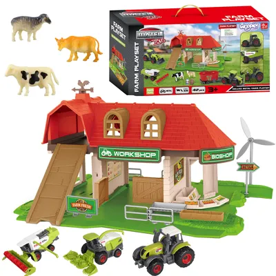 Zdjęcie produktu dla WOOPIE Zestaw Farma Zagroda Traktory + Figurki 42 el.
