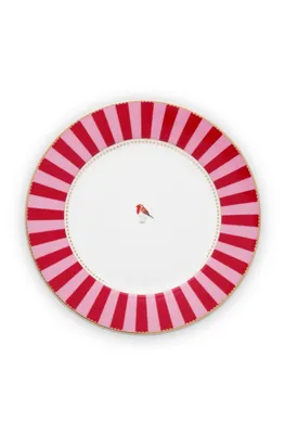 Produktbild von Teller Love Birds Stripes, Farbe:Red-Pink, Größe:21 cm