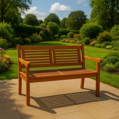 Produktbild von Gartenbank Akazie 110 cm 2-Sitzer Sitzbank CORUNA