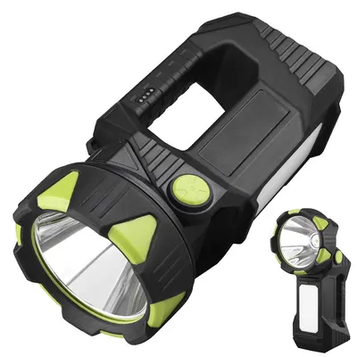 Produktbild von LED-Scheinwerfer, wiederaufladbare Taschenlampe, 90° drehbar, 8 Leuchtmodi mit COB-Lampe und Rücklicht, 4800-mAh-Akku,für Camping und Notfälle
