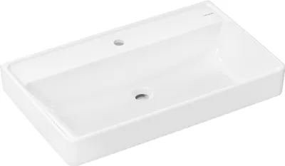 Produktbild von hansgrohe Xanuia Q Waschtisch Compact, mit Hahnloch, ohne Überlauf, SmartClean, 800 × 480 mm, weiß glänzend, 61138450