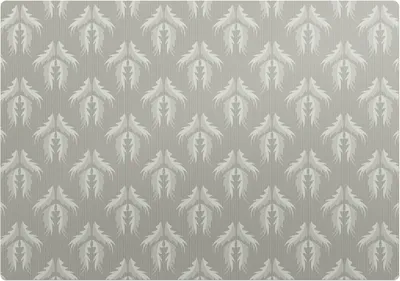Produktbild von Blättriges Retro-Muster – Bodenschutzmatte – Stuhlunterlage 100x100 cm – Rutschfest – Hartbodenmatte