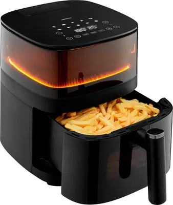 Produktbild von MEDION X10 XL Heißluftfritteuse MD11780 (5 Liter, Airfryer, innovative Wassersprühfunktion für krosse knusprige Speisen, 1.500 Watt, Sichtfenster, Schüttel Alarm,10 Automatikprogramme)