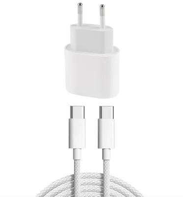 Produktbild von iPhone 15 16 Pro Max | Galaxy S24 S25 Ultra | Huawei | 35 Watt Adapter + 60W USB-C auf USC-C Ladekabel 1m Schnellladekabel Datenkabel