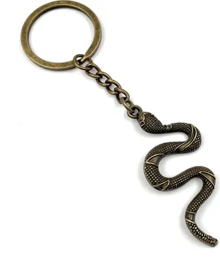 Produktbild von Onwomania Schlüsselanhänger - "Schlange Kriechtier Muster" - Metall Glücksbringer ideal als Geschenk z.B. für den besten Freund, die beste Freundin, Mama