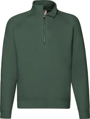 Produktbild von Fruit of the Loom Premium Zip Neck Sweat ,Farbe: flaschengrün ,Größe: M