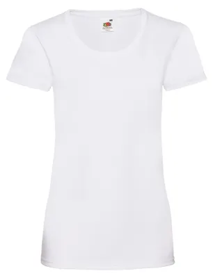 Productafbeelding van T-shirt Fruit Of The Loom Valueweight Dames Blanco