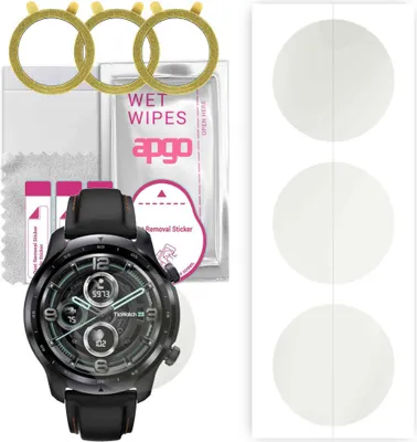 Produktbild von apgo 3 Stück Schutzfolie, Matt, kompatibel mit Mobvoi TicWatch Pro 3 Smartwatch, Hydrogel Displayschutzfolie mit Positionierhilfe, Displayfolie, robust und kratzfest