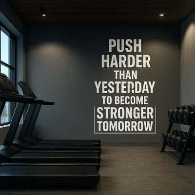 Fitness-Motivationsspruch – Decords Wandtattoo, Produktansicht 1