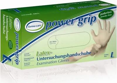 Produktbild von Forma-Care Latex power grip Handschuhe Gr.L 100 St