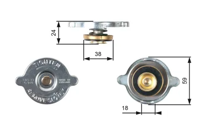 Produktbild von GATES RC115 Kühlerdeckel Kühlmittelbehälter 0,9 Bar 13 PSI passend für MERCEDES-BENZ Stufenheck (W123) W123 Coupe (C123) /8 (W115) Limousine für FIAT
