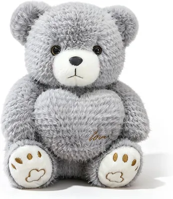 Image de Ours en peluche avec cœur, 28 cm, en peluche, pour enfants