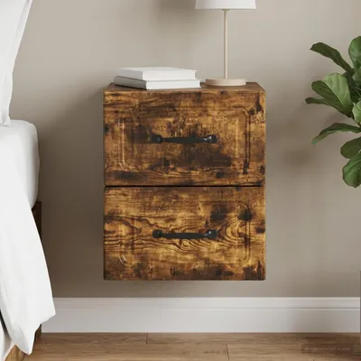 Immagine prodotto di Maison Exclusive - Comodino da parete in rovere affumicato 34,5 x 33 x 40 cm