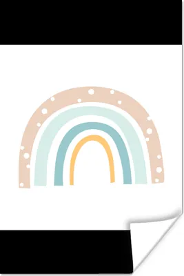 Produktbild von MuchoWow® Poster Regenbogen - Kinder - Pastell - Tupfen - Baby 60x90 cm - Wanddekoration