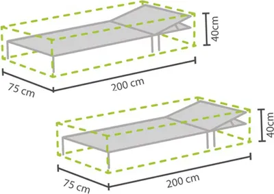Produktbild von Gartenmöbel Schutzhüllen Set 200x75cm für Sonnenliegen, Abdeckhauben Gartenliege
