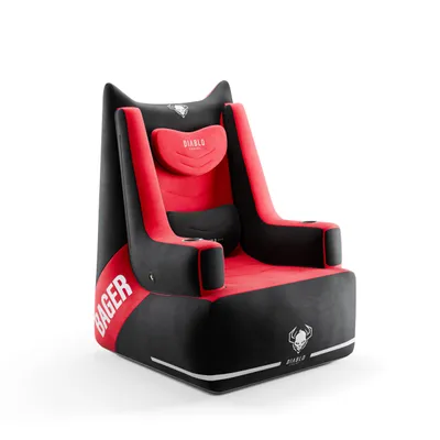 Obrázok produktu pre Diablo X-BAGER herné kreslo Herné kreslo Nafukovacie, max. nosnosť 120 kg, čierno-červené + vzduchová pumpa