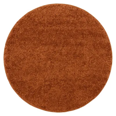 Image de Volero - Tapis rond à poils longs – Wish Terracotta - Ø 230 cm