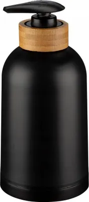 Image de Distributeur de savon ESPINO noir bambou plastique
