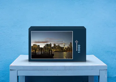 Produktbild von hansepuzzle 25313 - Manhattan Skyline Puzzle, 1000 Teile, Gebäude, 60,0 x 46,0cm mit hochwertiger Aufbewahrung, Kartonbox & Beutel