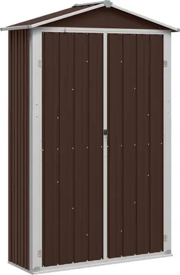 Produktbild von vidaXL Geräteschuppen Braun 116x45x175 cm Verzinkter Stahl