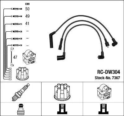 Obrázok produktu pre Daewoo 0.8 Vysoké Predné Káble