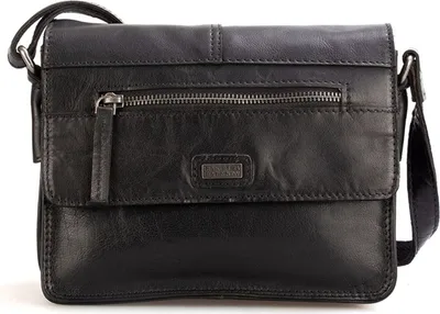 Immagine prodotto di SPIKES & SPARROW Pelle borsa a tracolla Bronco Crossover Black nero