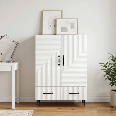 Immagine prodotto di Maison Exclusive - Credenza bianca lucida 66 x 34,5 x 95 cm in materiale derivato dal legno