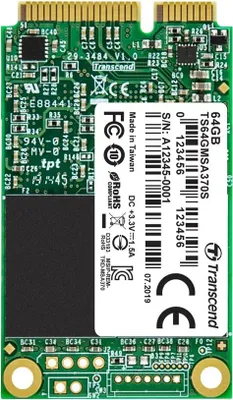 Produktbild von Transcend TS64GMSA370S, 64 GB, mSATA, 520 MB/s, 6 Gbit/s