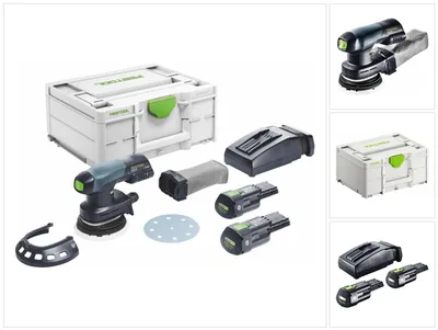 Productafbeelding van Festool ETSC 125 3,0 I-Plus accu excentrische schuurmachine 18 V 125 mm borstelloos ( 577694 ) + 2x accu 3,0 Ah + oplader + Systainer