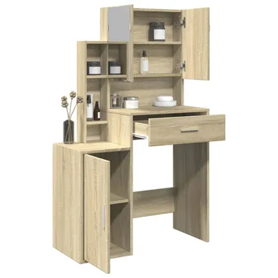 Produktbild von "im " Schminktisch mit Schrank Sonoma-Eiche 80x35x132 cm - Schminktische CC23506