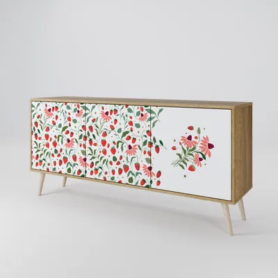 Immagine prodotto di Spacerebels cassettiera a 3 ante - credenza cassettiera - credenza alta - mobile armadio - soggiorno camera da letto - 57,5×164,5×42 (HxLxP)