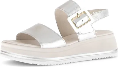 Obrázek produktu pro Boty Gabor Platform Sandal - Silver Leather : Normal : 42 Velikost: 42 Šířka: Normální