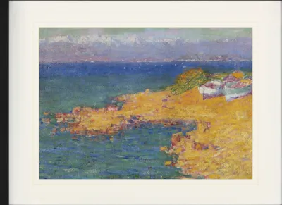 Produktbild von John Peter Russell Gerahmtes Bild Mit Edlem Passepartout | Wand-Bilder | Im Bilderrahmen - Die Bucht Von Nizza, 1891 (60 x 80 cm)