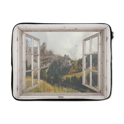 Produktbild von MuchoWow® Laptop Hülle 15 Zoll Aussicht - Berg - Herbst Laptoptasche - Laptoptasche - Sleeve - Rundum-Schutz