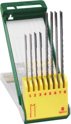 Produktbild von Stichsägeblattbox Holz/Metall/Kunststoff, 8-teilig, Sägeblatt-Satz