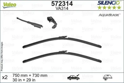 Produktbild von VALEO SILENCIO Scheibenwischer Wischblatt Vorne für FORD S-Max (CJ) Rahmenlos