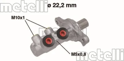Produktbild von METELLI 05-0681 Bremszylinder Hauptbremszylinder für FIAT PANDA (169) 500 (312) 500 C (312) Panda Schrägheck (312, 319) für ABARTH