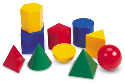 Obrázek produktu pro Velká sada geometrických tvarů, 10 kusů, pro vzdělávací hry