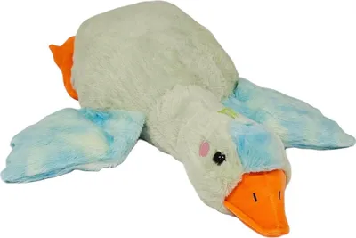 Produktbild von Ente Kuscheltier Kissen Figur Plüsch 42 cm Plüsch Kuschelkissen Flugente Gans grün blau