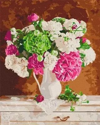 Produktbild von Malen nach Zahlen – Zärtlichkeit im Blumenstrauß 40 x 50 cm – Ideyka